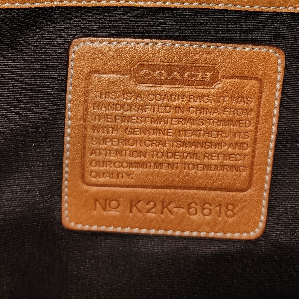 Coach Hobo Signature Canvas Bag W Leather Trim 6618 - Picture 7 of 14
